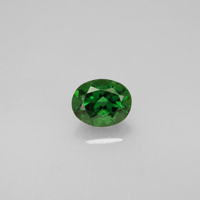 Tourmaline de chrome vert naturelle coupe ovale, 0,36 ct, VVS-VS