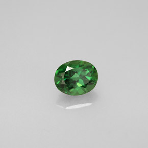 Tourmaline de chrome vert naturelle coupe ovale, 0,36 ct, VVS-VS
