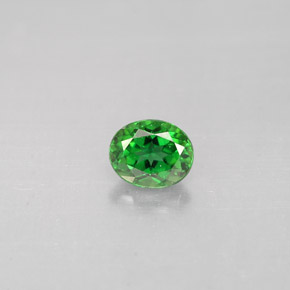 Tourmaline de chrome vert naturelle coupe ovale, 0,37 ct, VVS-VS