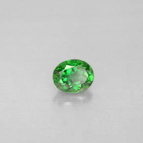 Tourmaline de chrome vert naturelle coupe ovale, 0,37 ct, VVS-VS