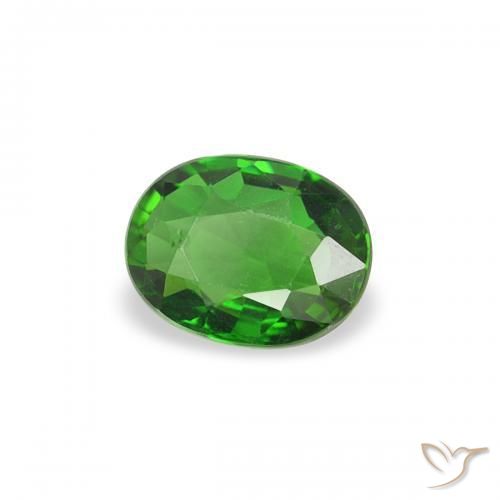Tourmaline chromée Vert intense naturelle ovale, 0.24 ct, VVS