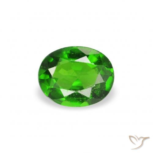Tourmaline chromée Medium Dark-Green naturelle ovale, 0.18 ct, VS