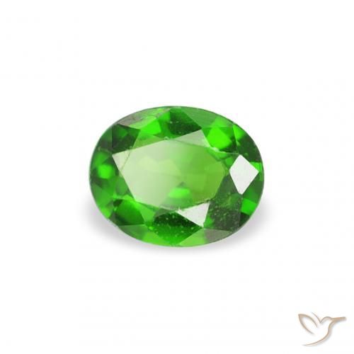 Tourmaline chromée Medium Dark-Green naturelle ovale, 0.18 ct, VS