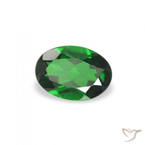 Tourmaline chromée Forêt verte naturelle ovale, 0.24 ct, VVS-VS