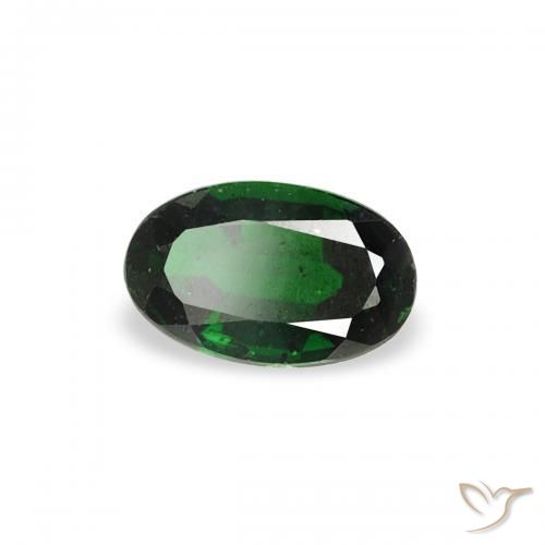 Tourmaline chromée Vert foncé naturelle ovale, 0.21 ct, VS