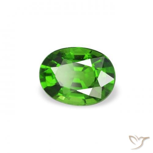 Tourmaline chromée Medium Dark-Green naturelle ovale, 0.29 ct, VVS