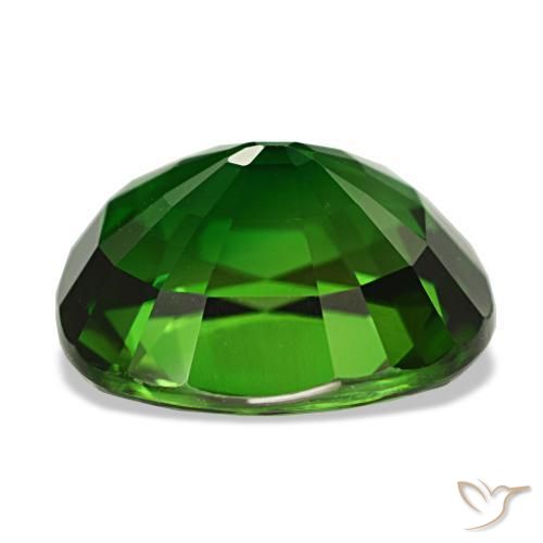 Tourmaline de chrome vert naturelle coupe coussin, 5,18 ct, VVS