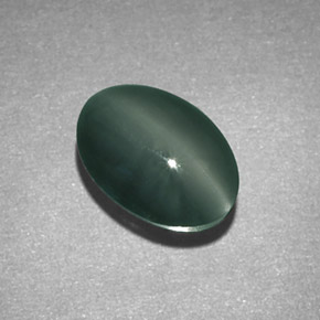 Oeil de Chat Chrysobéryl Vert naturelle Coupe ovale, 1.89 ct, Opaque