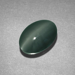 Oeil de Chat Chrysobéryl Vert naturelle Coupe ovale, 1.89 ct, Opaque