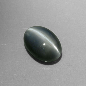 Oeil de Chat Chrysobéryl Vert naturelle Coupe ovale, 0.81 ct, Opaque