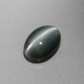 Oeil de Chat Chrysobéryl Vert naturelle Coupe ovale, 0.81 ct, Opaque