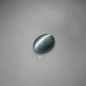 Oeil de Chat Chrysobéryl Gris naturelle Coupe ovale, 0.78 ct, Opaque