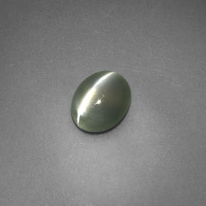 Chrysoberyl cat's eye vert naturelle transparent, 0,69 ct, transparent / translucide