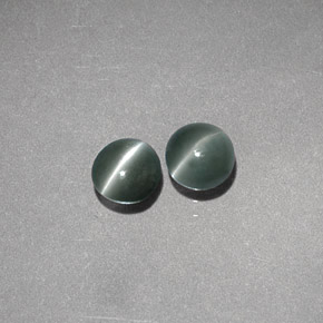 Achetez naturel ct vert chrysoberyl cat's eye gems, coupe roude, en provenance inde chez gemselect. en stock, livraison internationale!