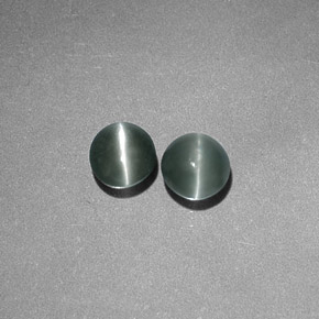 Achetez naturel ct vert chrysoberyl cat's eye gems, coupe roude, en provenance inde chez gemselect. en stock, livraison internationale!