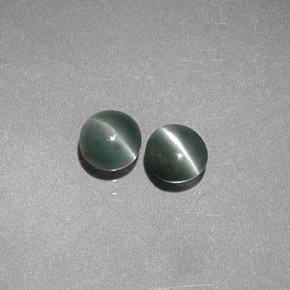 Achetez naturel ct vert chrysoberyl cat's eye gems, coupe roude, en provenance inde chez gemselect. en stock, livraison internationale!