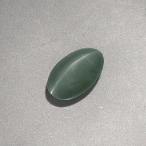 Chrysoberyl cat's eye vert naturelle coupe ovale, 1,17 ct, opaque
