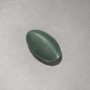 Chrysoberyl cat's eye vert naturelle coupe ovale, 1,17 ct, opaque
