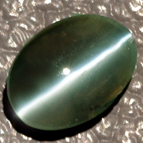 Oeil de Chat Chrysobéryl Vert naturelle Transparent, 0.83 ct, Transparent / Translucide