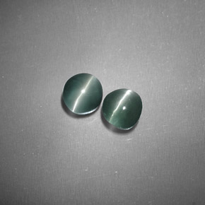 Achetez naturel ct vert chrysoberyl cat's eye gems, coupe roude, en provenance inde chez gemselect. en stock, livraison internationale!
