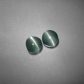 Achetez naturel ct vert chrysoberyl cat's eye gems, coupe roude, en provenance inde chez gemselect. en stock, livraison internationale!