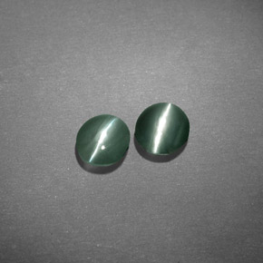 Achetez naturel ct vert chrysoberyl cat's eye gems, coupe ovale, en provenance inde chez gemselect. en stock, livraison internationale!
