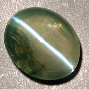 Chrysoberyl cat's eye vert naturelle transparent, 0,92 ct, transparent / translucide