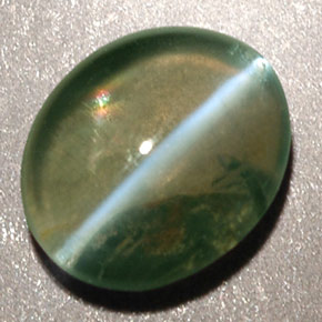 Chrysoberyl cat's eye vert naturelle transparent, 0,92 ct, transparent / translucide