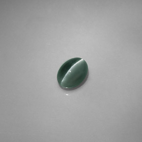 Oeil de Chat Chrysobéryl Vert naturelle Coupe ovale, 0.76 ct, Translucide