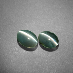 Achetez naturel ct vert chrysoberyl cat's eye gems, coupe ovale, en provenance inde chez gemselect. en stock, livraison internationale!