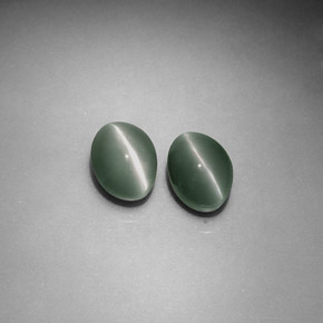 Achetez naturel ct vert chrysoberyl cat's eye gems, coupe ovale, en provenance inde chez gemselect. en stock, livraison internationale!