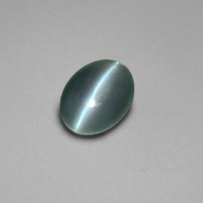 Oeil de Chat Chrysobéryl Vert naturelle Coupe ovale, 0.69 ct, Opaque