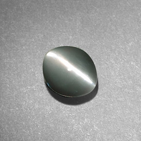 Oeil de Chat Chrysobéryl Vert naturelle Coupe ovale, 0.88 ct, Opaque