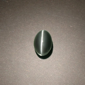 Chrysoberyl cat's eye vert naturelle coupe ovale, 0,75 ct, opaque