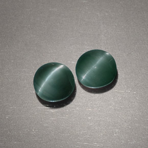 Achetez naturel ct vert chrysoberyl cat's eye gems, coupe roude, en provenance sri lanka (ceylan) chez gemselect. en stock, livraison internationale!