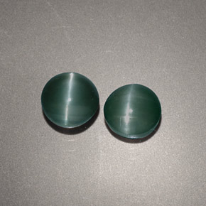 Achetez naturel ct vert chrysoberyl cat's eye gems, coupe roude, en provenance sri lanka (ceylan) chez gemselect. en stock, livraison internationale!