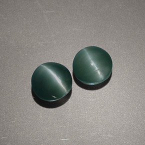 Achetez naturel ct vert chrysoberyl cat's eye gems, coupe roude, en provenance sri lanka (ceylan) chez gemselect. en stock, livraison internationale!