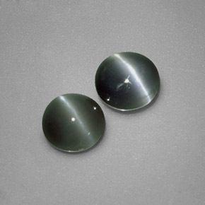 Achetez naturel ct vert chrysoberyl cat's eye gems, coupe roude, en provenance sri lanka (ceylan) chez gemselect. en stock, livraison internationale!