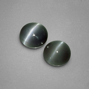 Achetez naturel ct vert chrysoberyl cat's eye gems, coupe roude, en provenance sri lanka (ceylan) chez gemselect. en stock, livraison internationale!