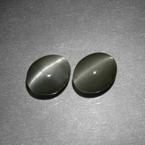 Achetez naturel ct vert chrysoberyl cat's eye gems, coupe ovale, en provenance inde chez gemselect. en stock, livraison internationale!