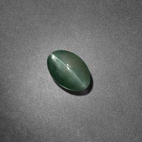 Oeil de Chat Chrysobéryl Vert naturelle Coupe ovale, 0.85 ct, Translucide