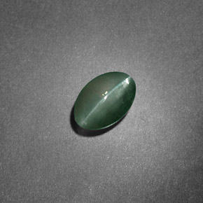 Oeil de Chat Chrysobéryl Vert naturelle Coupe ovale, 0.85 ct, Translucide