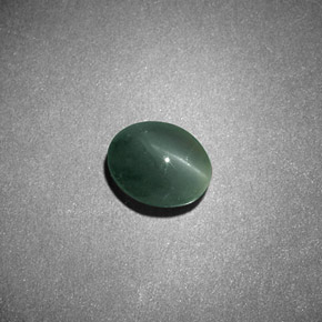 Chrysoberyl cat's eye vert naturelle coupe ovale, 0,68 ct, opaque