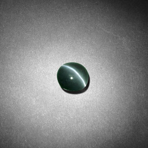 Oeil de Chat Chrysobéryl Vert naturelle Coupe roude, 0.52 ct, Translucide