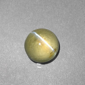 Oeil de Chat Chrysobéryl Vert naturelle Transparent, 1.56 ct, Transparent / Translucide