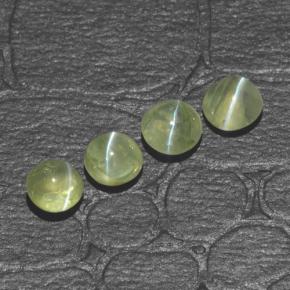 Achetez naturel 1,42ct vert chrysoberyl cat's eye gems, coupe roude, en provenance inde chez gemselect. en stock, livraison internationale!