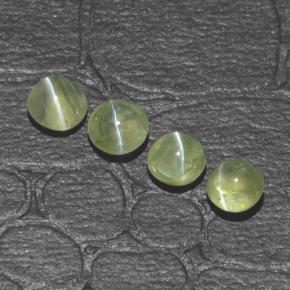 Achetez naturel 1,42ct vert chrysoberyl cat's eye gems, coupe roude, en provenance inde chez gemselect. en stock, livraison internationale!