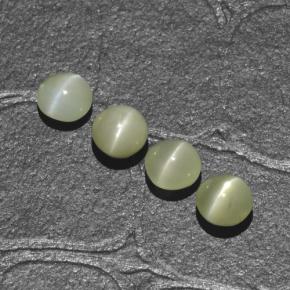 Achetez naturel 1,88ct vert chrysoberyl cat's eye gems, coupe roude, en provenance inde chez gemselect. en stock, livraison internationale!