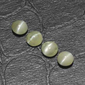 Achetez naturel 1,54ct vert chrysoberyl cat's eye gems, coupe roude, en provenance inde chez gemselect. en stock, livraison internationale!