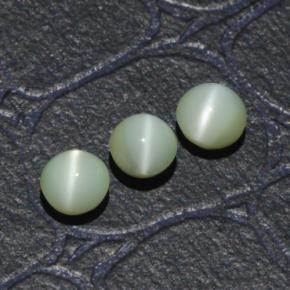Achetez naturel 1.31ct Vert Oeil de Chat Chrysobéryl gems, Coupe roude, En provenance Inde chez GemSelect. En stock, livraison internationale!